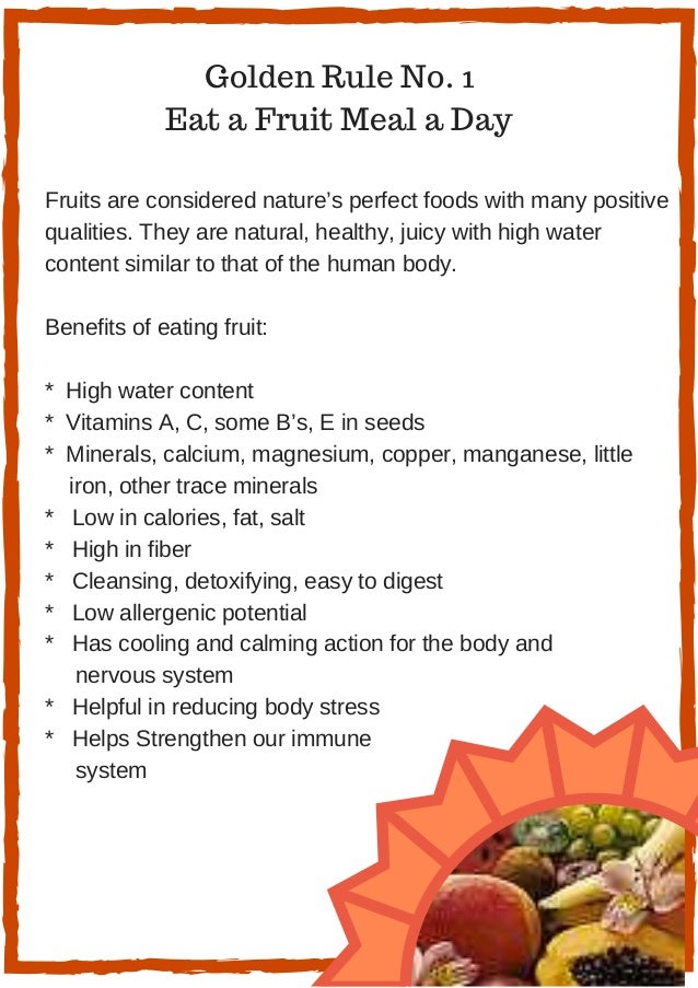 Ten Golden Rules for Good Health (Natures Best)